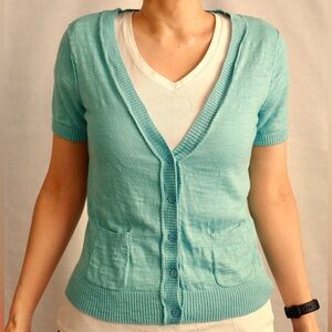 Vintage Mossimo Turquoise Green Cardigan